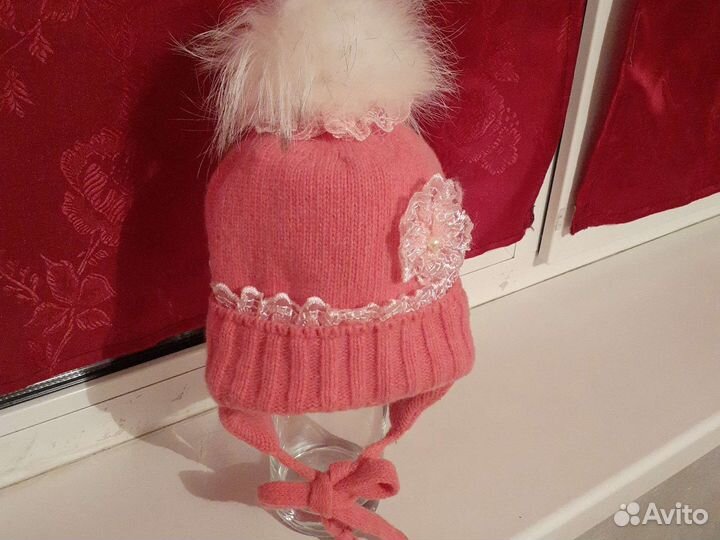 Шапка зимняя для девочки 50 52