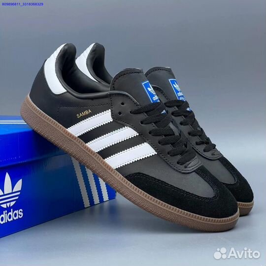 Кроссовки Adidas Samba Black (Арт.74192)