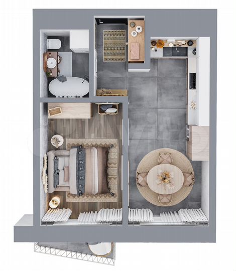 1-к. квартира, 43,1 м², 3/12 эт.