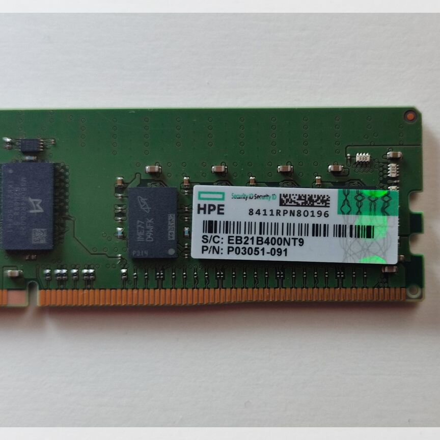 [P03051-091] 16 Gb 3200 Mhz Rdimm Hpe Склад 1 Шт
