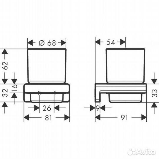 Стакан для ванной
