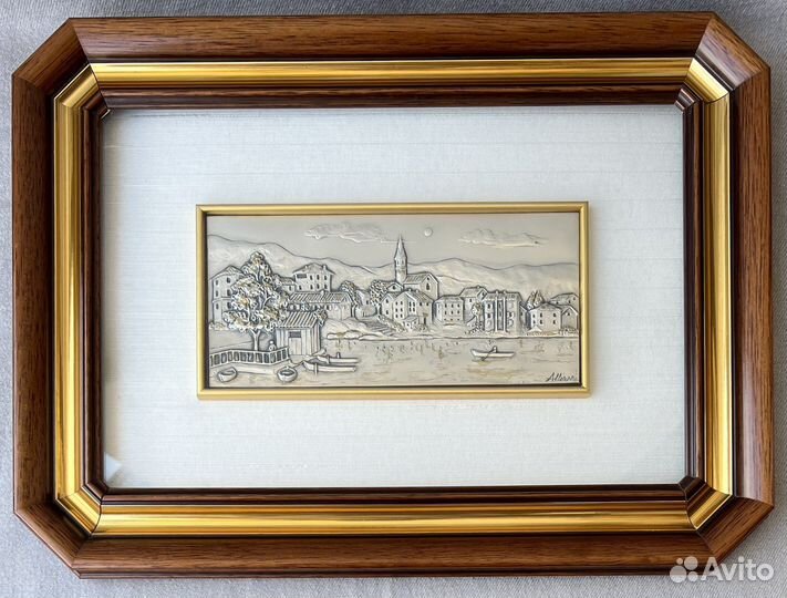 Панно, барельеф на серебре, Италия