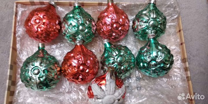 Елочные игрушки стекло СССР