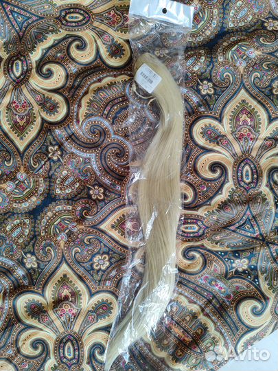 Волосы искусственные 55 см шиньон блонд