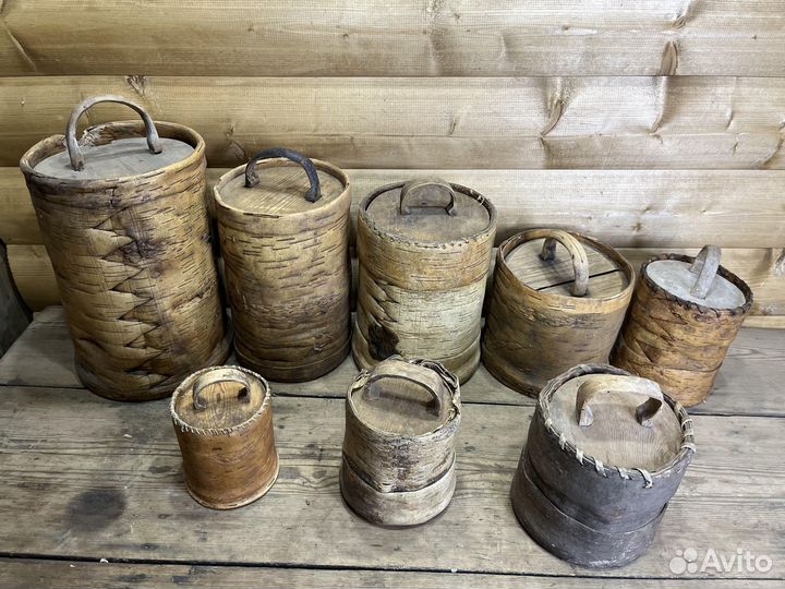 Туеса 19век Берестяные 25-32 4