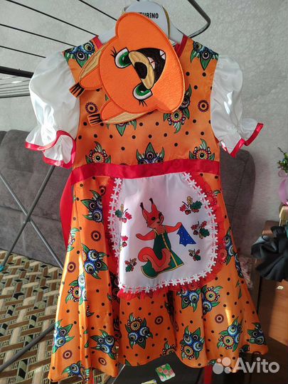 Костюм белочки - карнавальный, для сценки р. 116