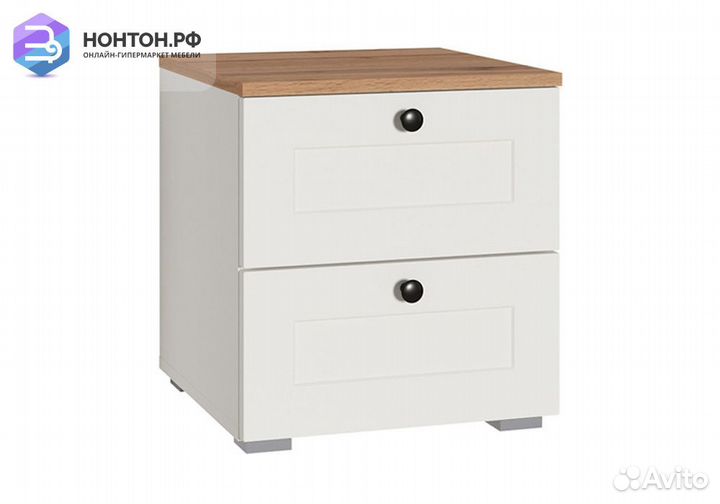 Тумба прикроватная Остин 16.152 белый шагрень / ду