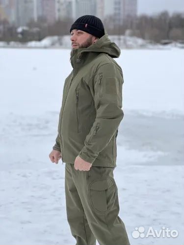 Костюм тактический демисезонный softshell олива