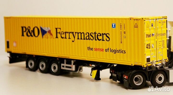 1/50 контейнеровоз контейнер P&O полуприцеп WSI