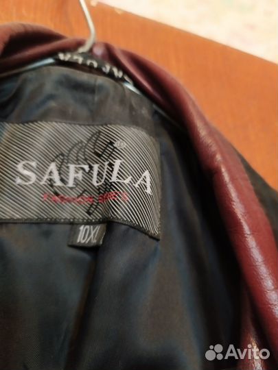 Женский кожаный плащ большого размера