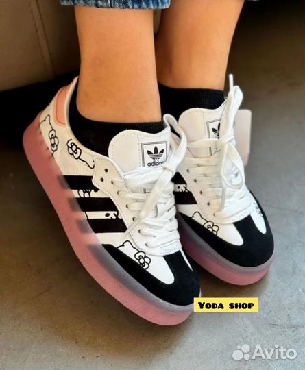 Оригинал Adidas Samba & Hello Kitty Platform Кеды