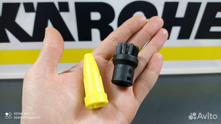 Мощное сопло и щётка к пароочистителям Karcher