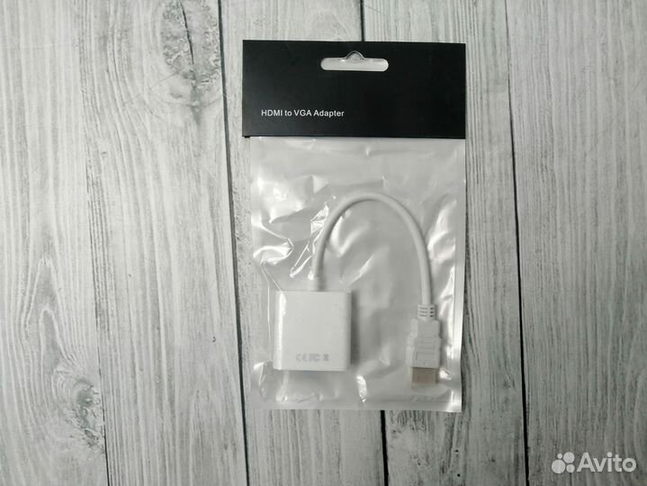 Переходник hdmi vga, новый, белый и черный