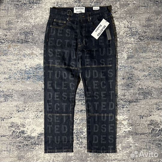 Джинсы Ètudes X Selected monogram logo