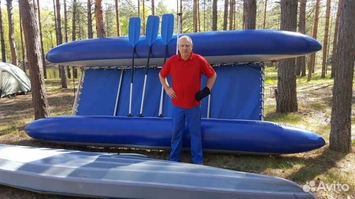 Катамаран Рафтмастер К-6 с рамой состояние нового