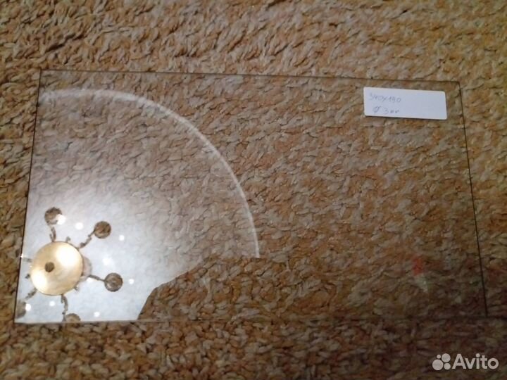 Внутреннее стекло печи 340 x 190 мм. толщина 3 мм