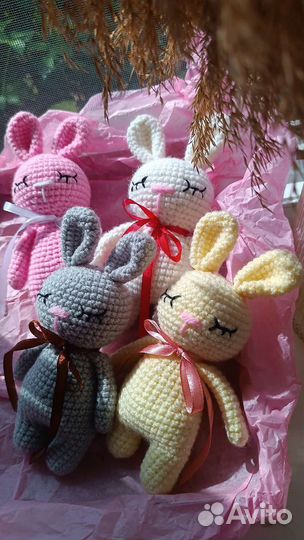Мягкая игрушка заяц ручной работы