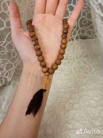 Четки с крестом деревянные