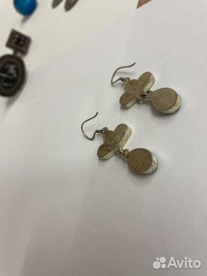 Серьги с мантрой. Производство Непал