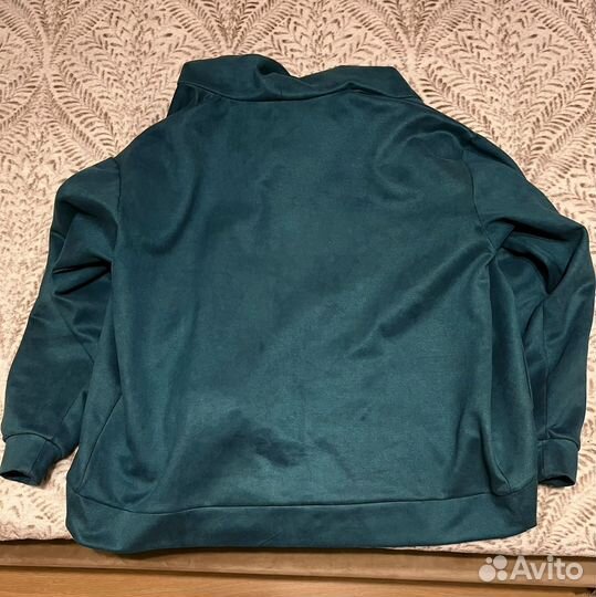 Зип худи замша изумрудное