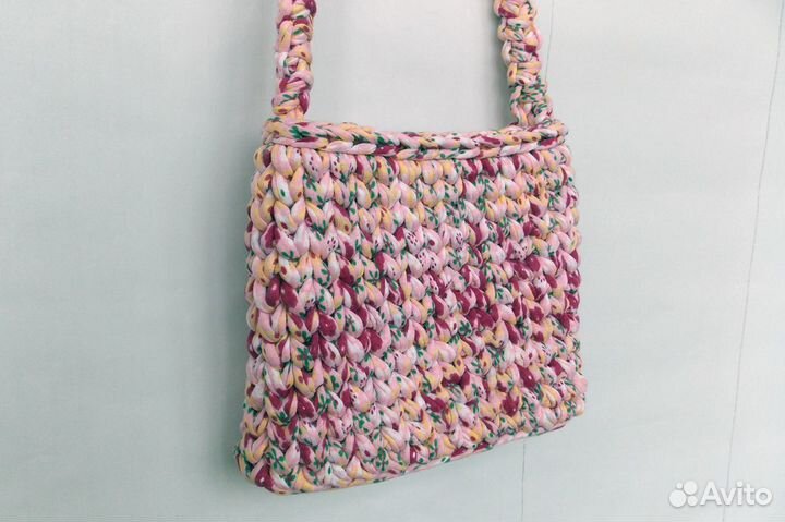 Цветная детская трикотажная сумка через плечо