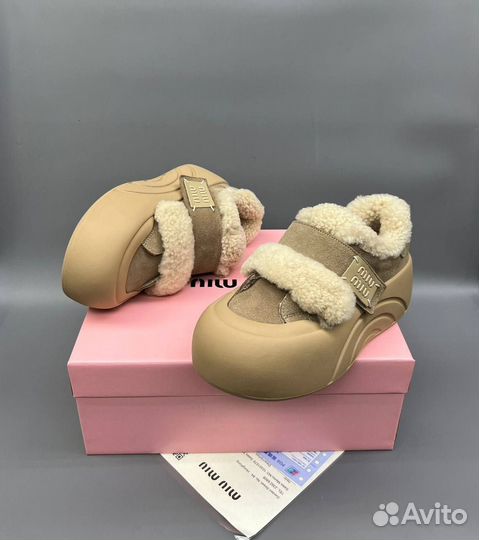 Кеды Miu Miu На Липучке С Мехом Размеры 36-40