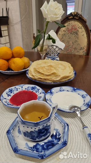 Набор столовой посуды гжель