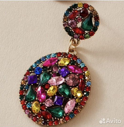 Разноцветные летние серьги