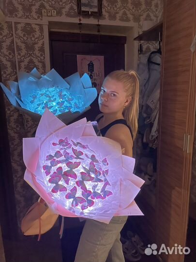 Букет из бабочек для гендер пати