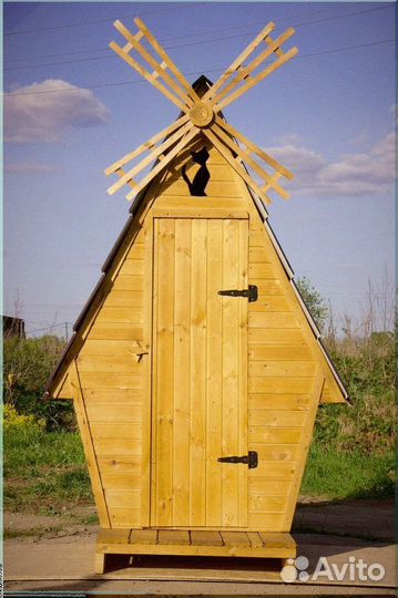 Уличный туалет деревянный Ъ737