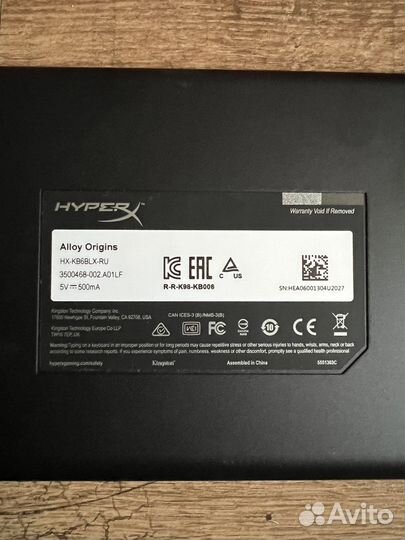 Клавиатура hyperx alloy origins