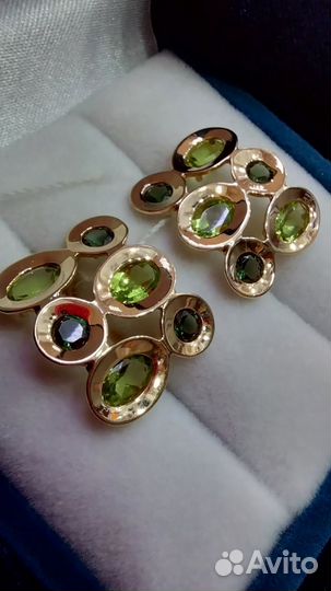 Серьги с полудрагоценными камнями