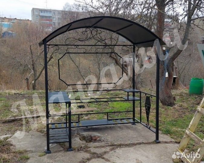 Мангал с крышей