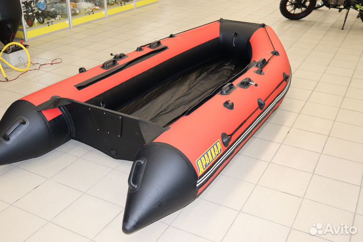 Лодка драккар 3600 нднд hant-PRO красно-черная