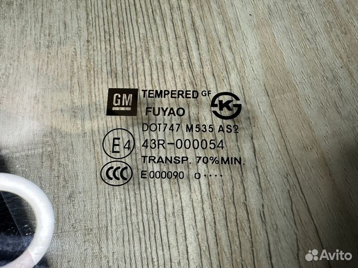 Стекло задней правой двери Chevrolet Cruze