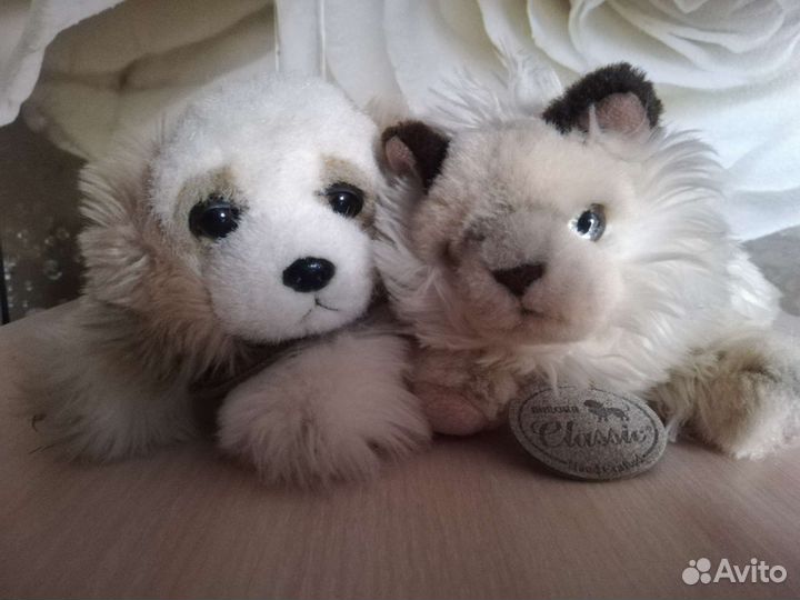 Мягкие игрушки кот и пес набор