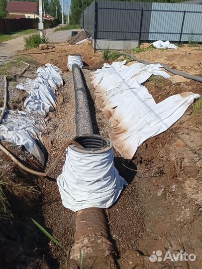 Дренаж,отсыпка, поднятие участка,заезд