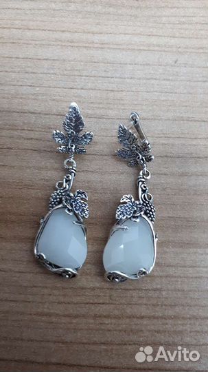 Серьги бижутерия под серебро