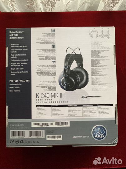 Наушники студийные Akg 240 Mk ll