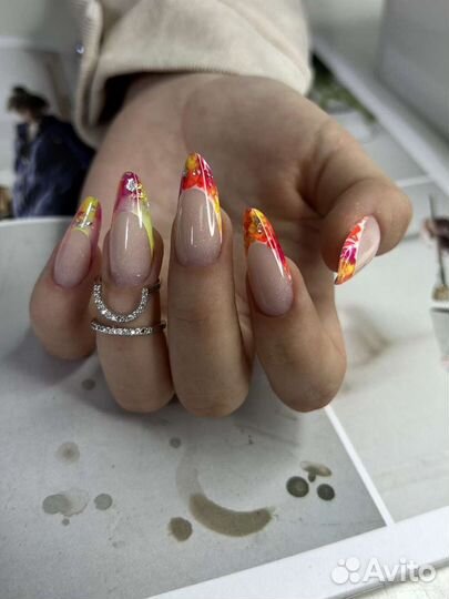 Маникюр,наращивание,выкладной френч
