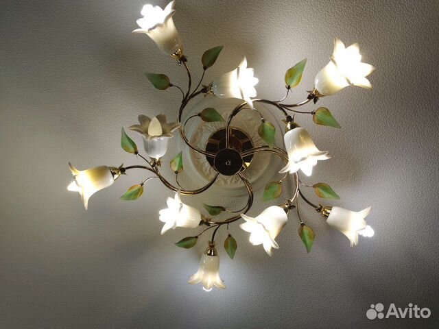 Люстра потолочная 10 плафонов