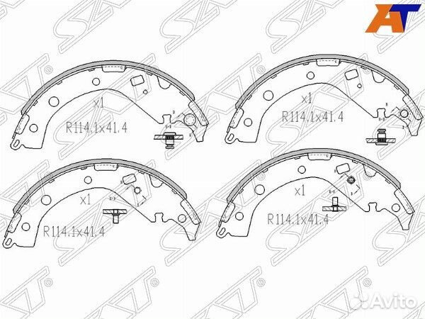 Колодки тормозные барабанные задние toyota noah