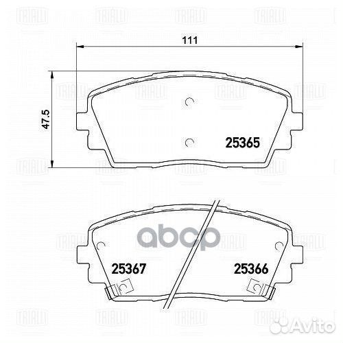 Колодки тормозные для а/м Kia Picanto (11) дис