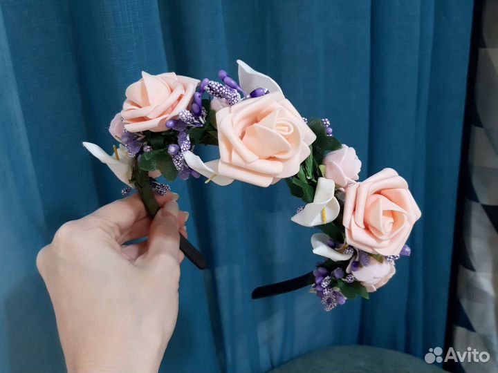 Ободок с цветами