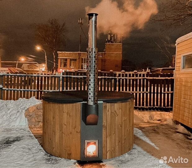 Купель уличная с подогревом на 3 человека