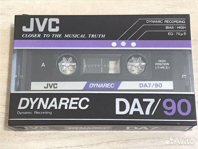 Аудиокассета JVC DA7/90 (Made in Japan) 1983 год
