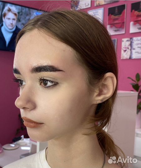 Наращивание ресниц,оформление/окрашивание бровей