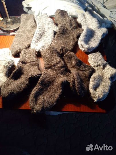 Носки ручной вязки из козьей шерсти