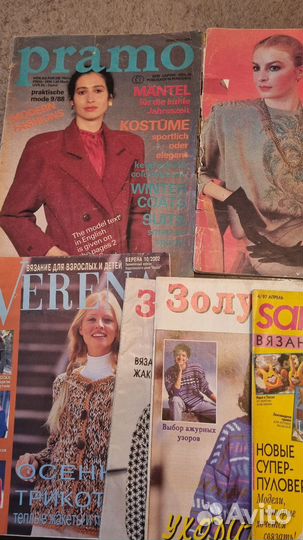 Журналы по вязанию, вышивка. Винтаж