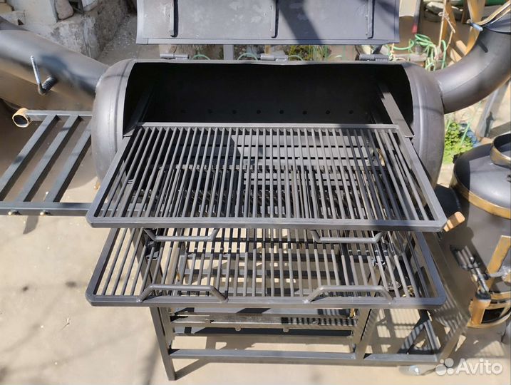 Смокер прямоточно- реверсивный мангал коптильня